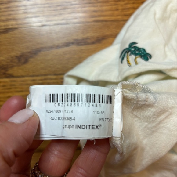 Kids Zara Palm Tree Pocket Tee, size; 4T - Picture 5 of 5